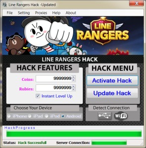 line rangers hack apk screen